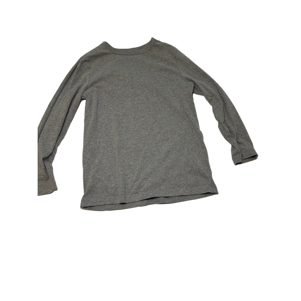 Wonder Nation Boys Gray Long Sleeve T Shirt Size 8 Crew Neck Cotton Blend Basic